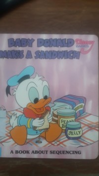 Baby Donald makes a sandwich