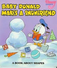 Baby donald makes a snowfriend